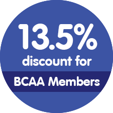 13.5% Discount for BCAA Members