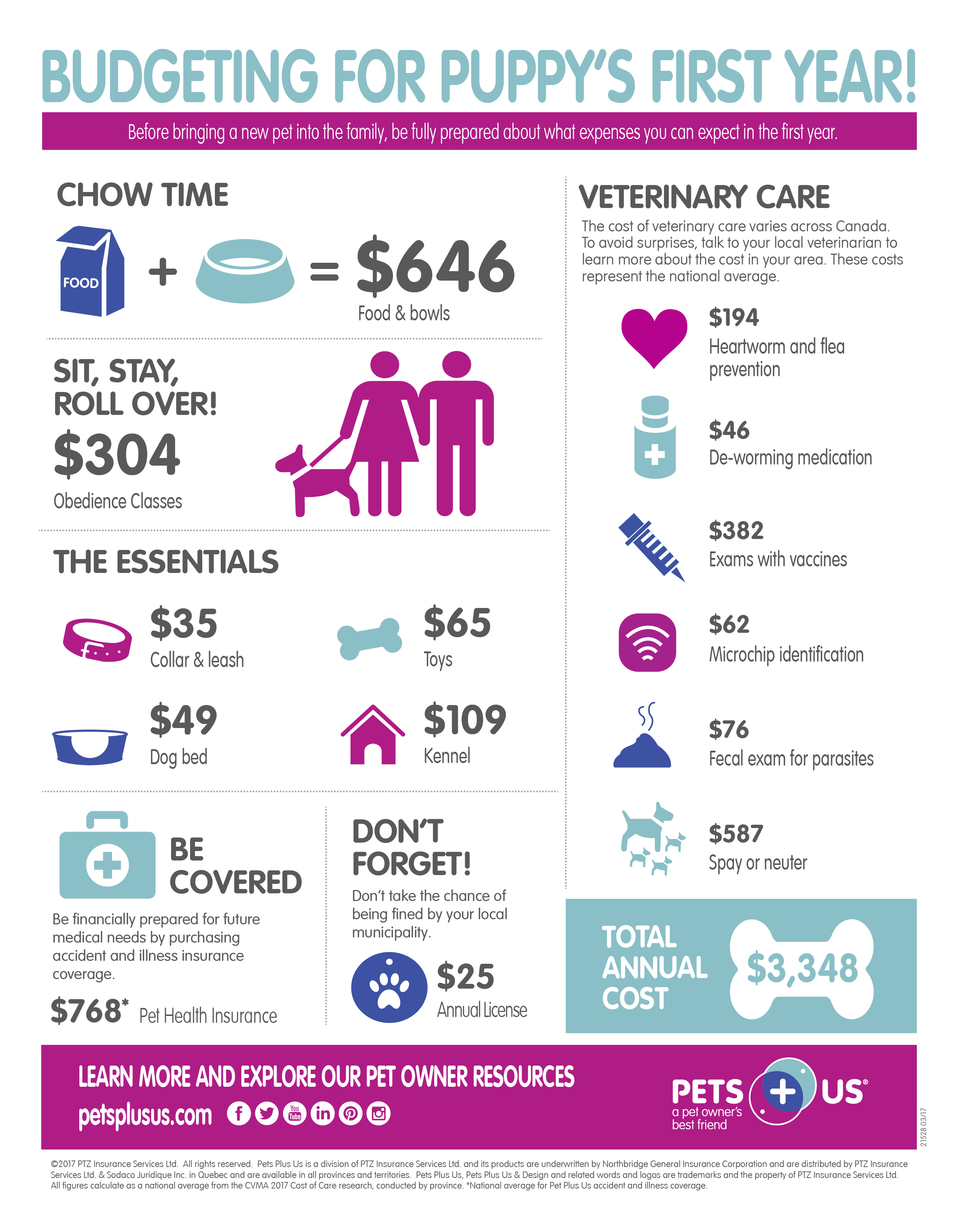 Cost of Care - Puppy Infographic