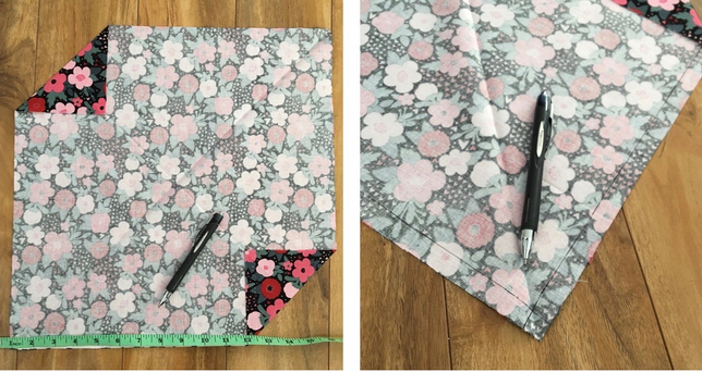 Fabric with pen for pet bandana DIY